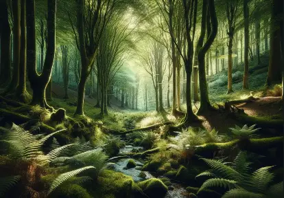 River In Forrest
