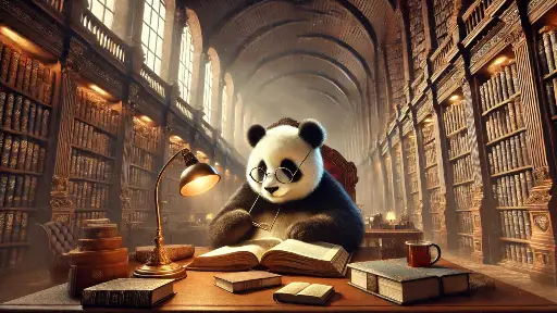 Panda in a Library
